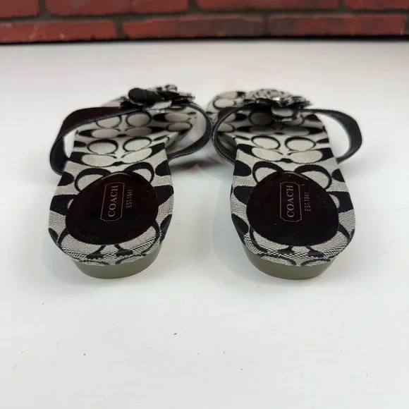 Coach Samira Flip Flop Women’s Sandals Black Gray Size 9B - Picture 4 of 6